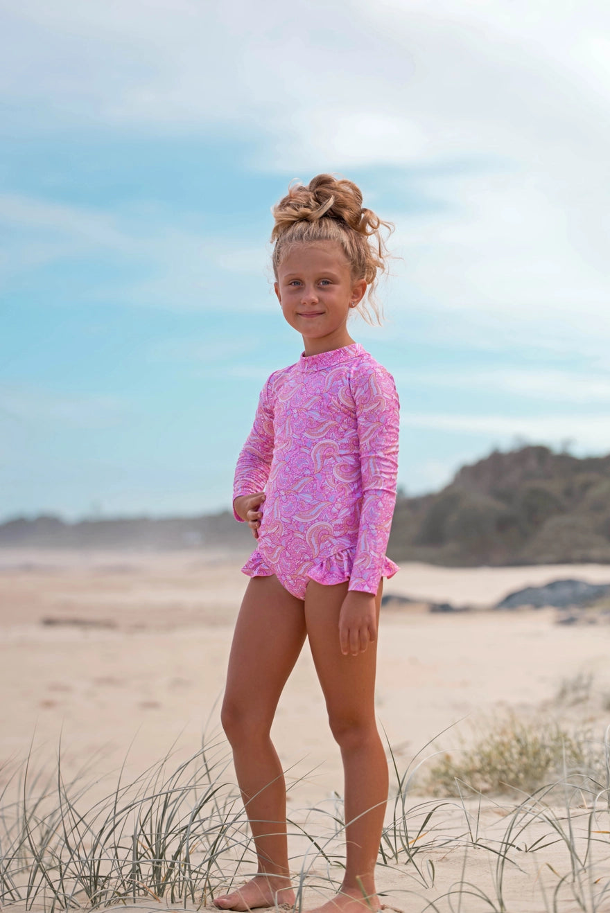 Virinnia Open Back Girls Swimsuit