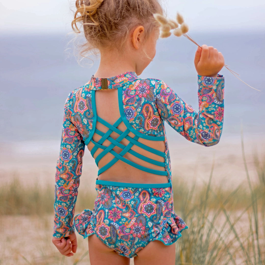 Mae Lee Open Back Girls Swimsuit