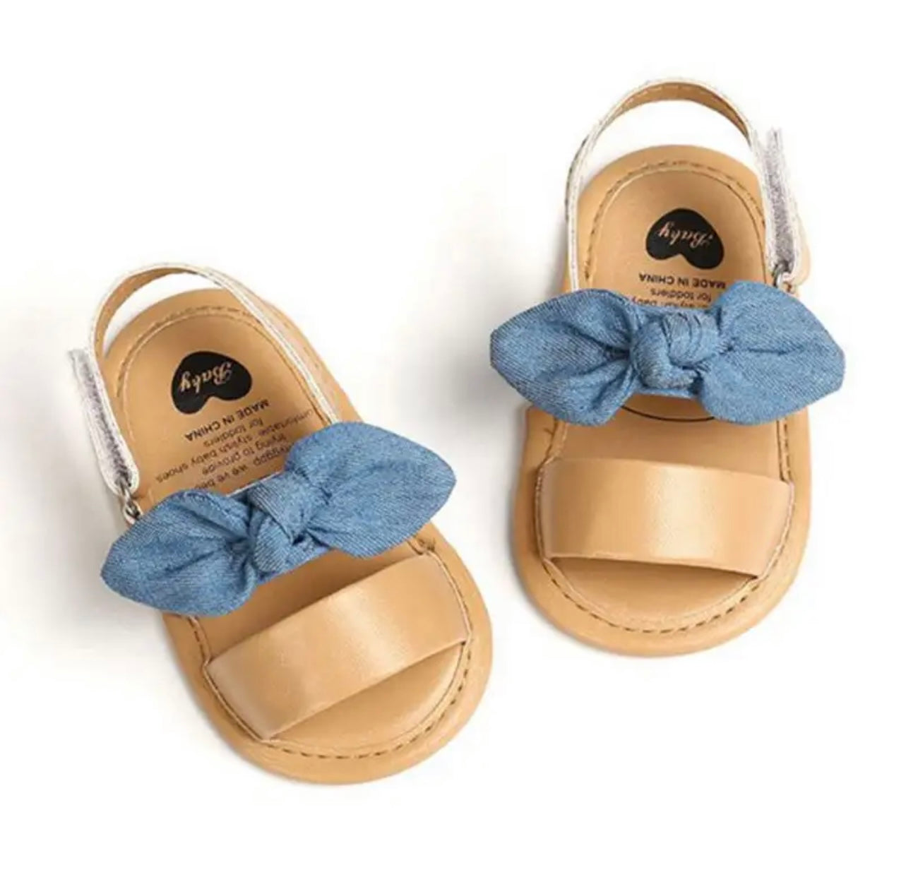 Denim Tie Sandals